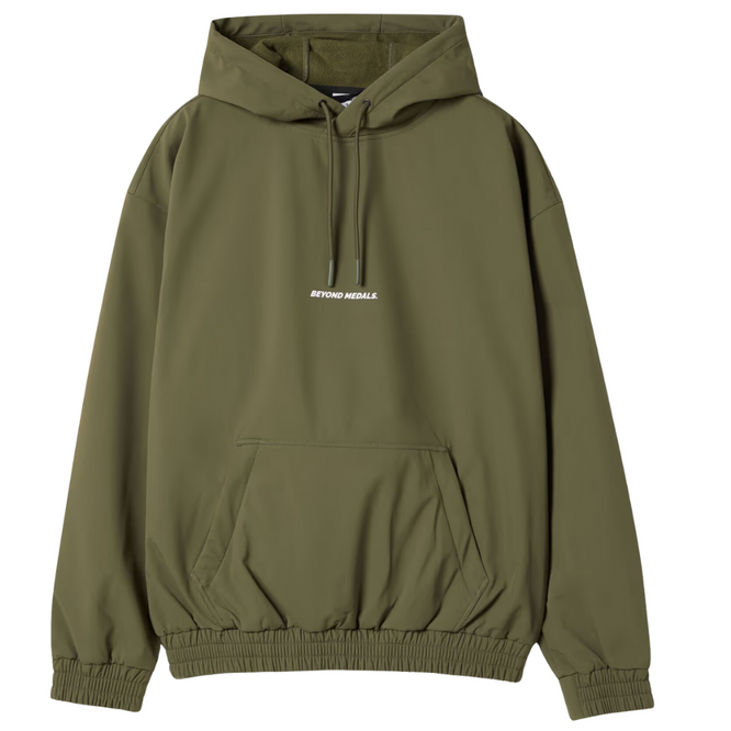 Sweat à capuche en softshell vert