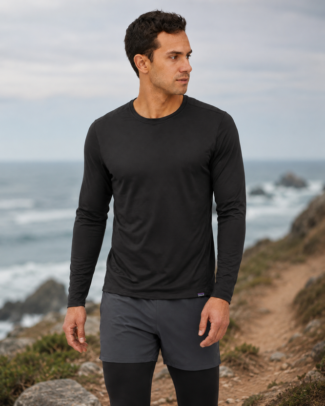 Chemise à manches longues Capilene Cool Lightweight Noir