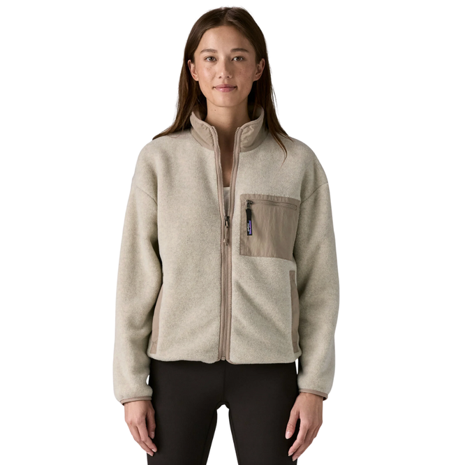 Womens Synchilla Fleece Jacket Oatmeal Heather/ Seabird Grey