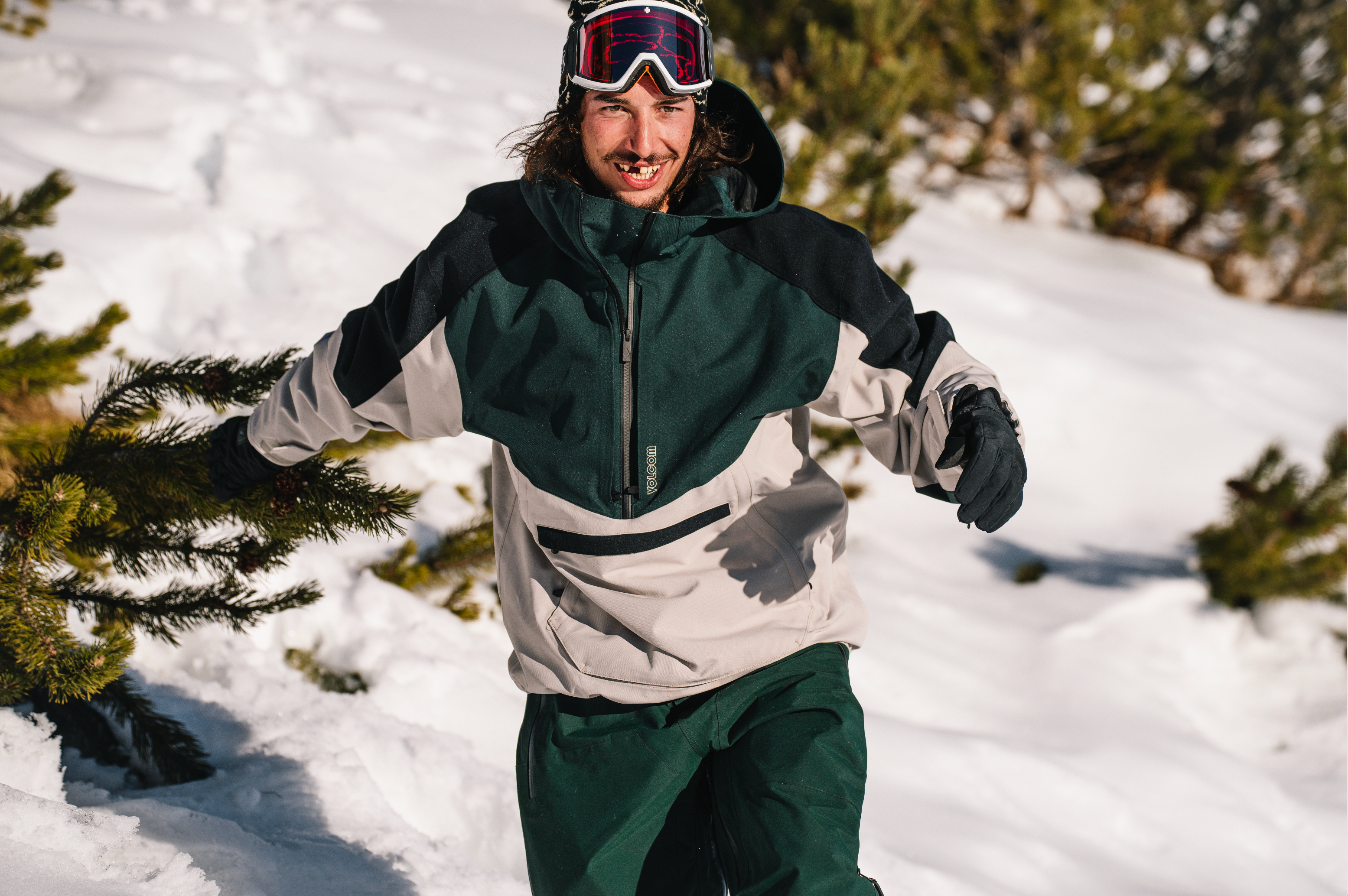 Brighton Pullover Snowboard Jacket Stone