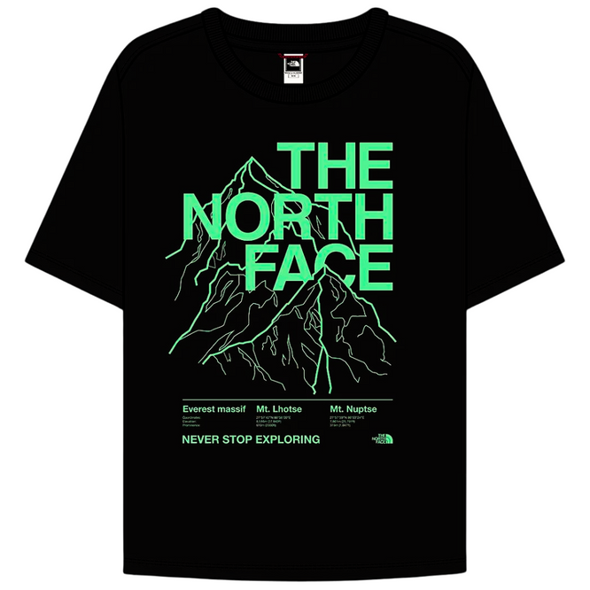 T-shirt Kids Mountain Line TNF Black