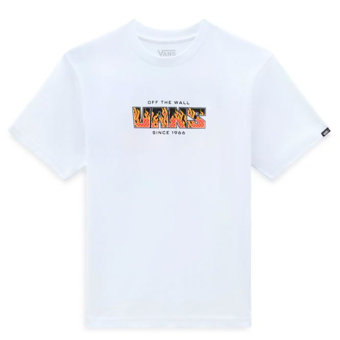 T-Shirt Digi Flames blanc