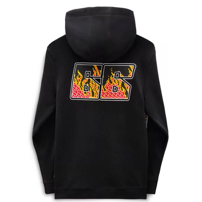 Sweat à capuche Kids Digi Flames noir