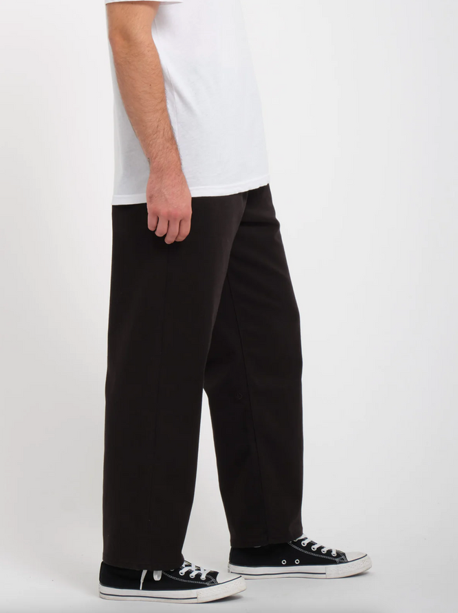 Pantalon décontracté à espacement extérieur Noir