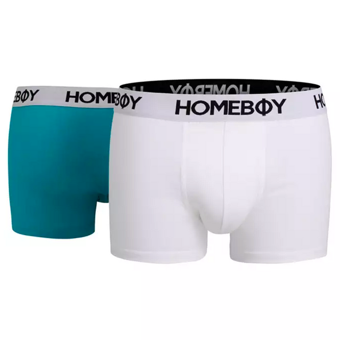 Boxerhort Doppelpack Blanc/Bleu glacier