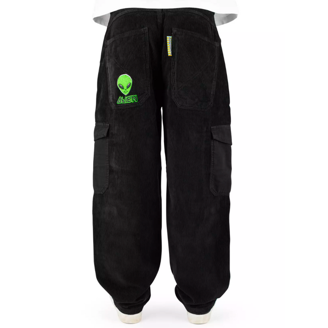 X-tra ALIEN Pantalon cargo en velours côtelé Noir