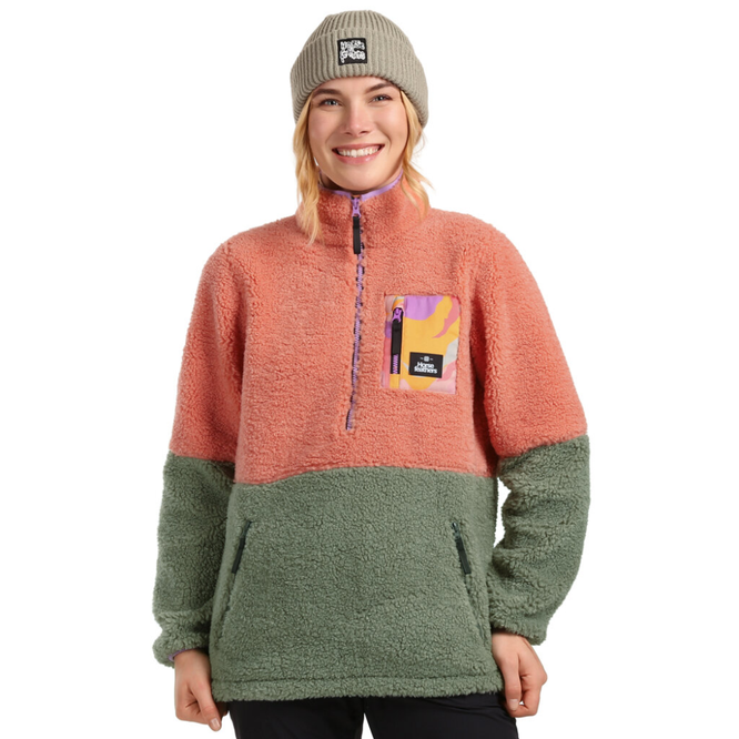 Womens Elvira Fleece Sweatshirt Papaya Punch