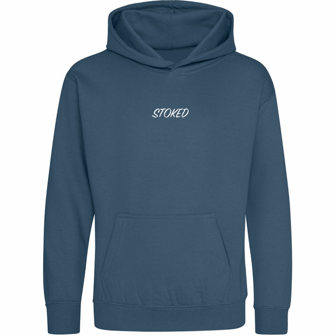 Kids Lightweight Script Hoodie Airforce Blue