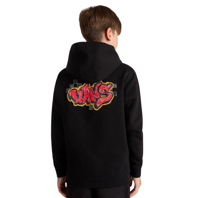 Kids Tagged Hoodie Noir