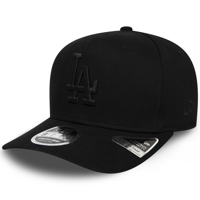 LA Dodgers 9FIFTY Stretch Snap Cap Tonal Black