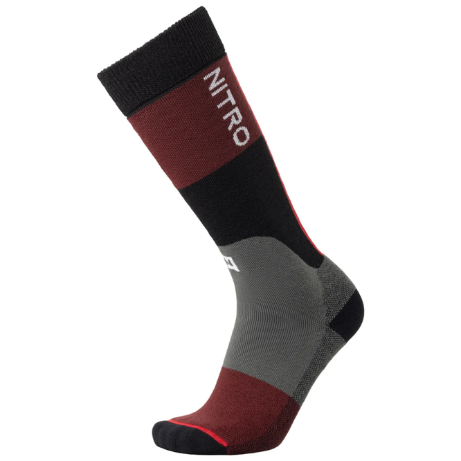 Cloud 5 Socks Charcoal Black/ Red