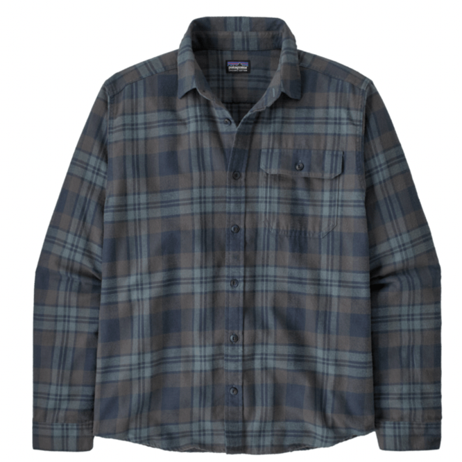 Lightweight Fjord Flannel Long Sleeve Shirt Paw Smolder Blue