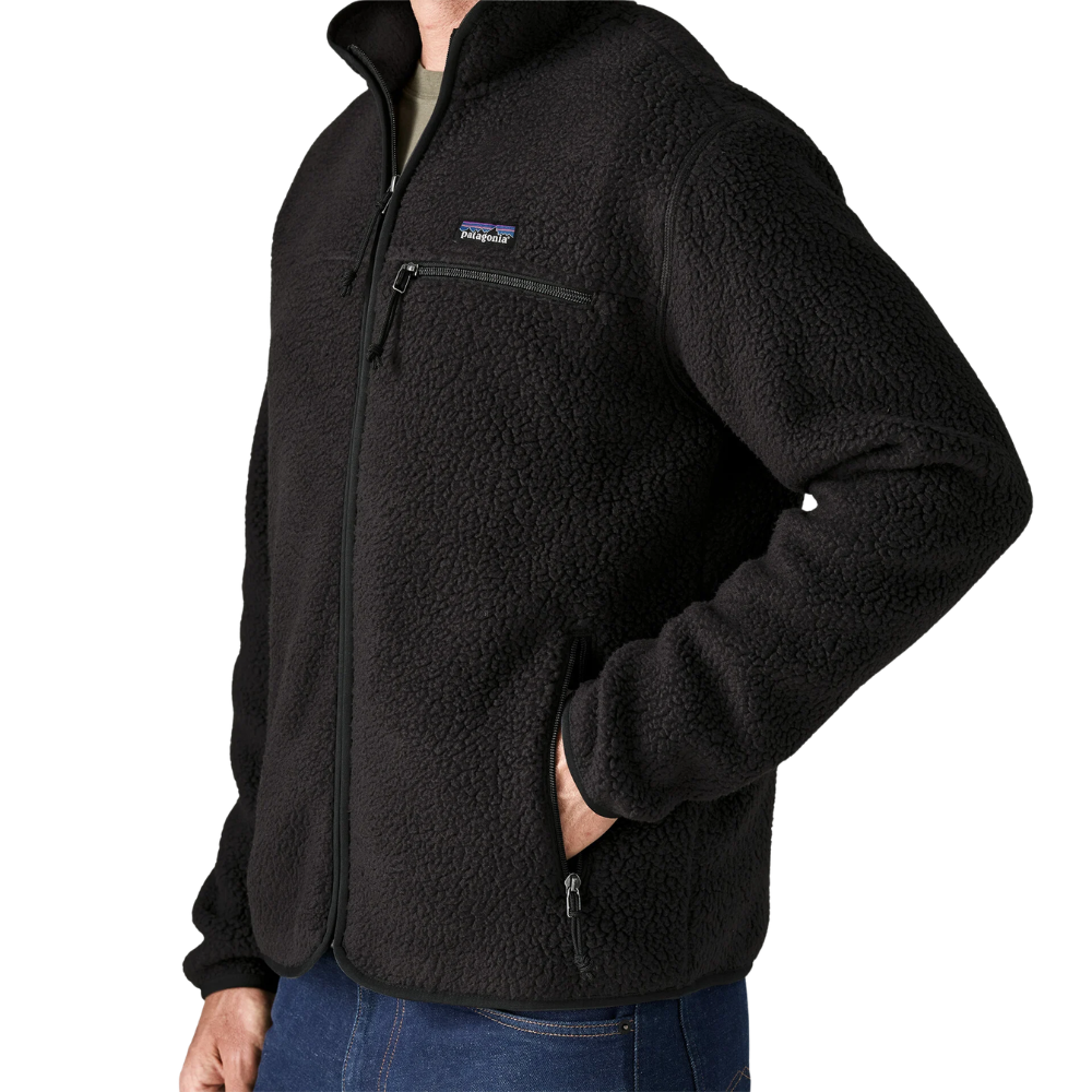 Retro Pile Jacket Black