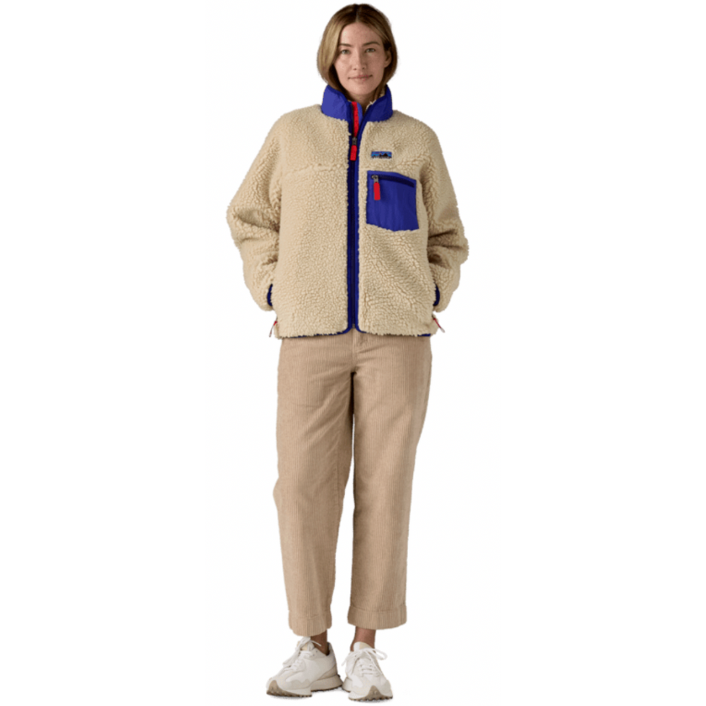 Womens Classic Retro Jacket/Fleece Dark Natural