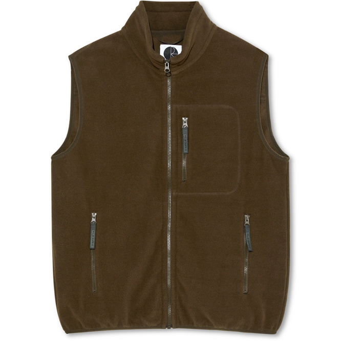 Gilet polaire de base marron