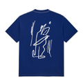Contrast Doodle T-Shirt Ultramarine/White