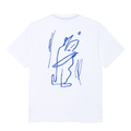 Contrast Doodle T-Shirt Ultramarine/White