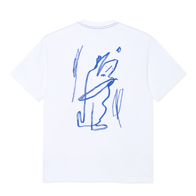 Contrast Doodle T-Shirt white/Ultramarine