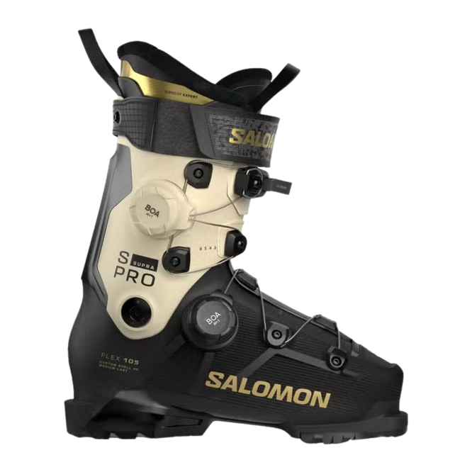 Womens S/Pro Supra Dual Boa 105 2027 Black/ Birch/ Gold Met