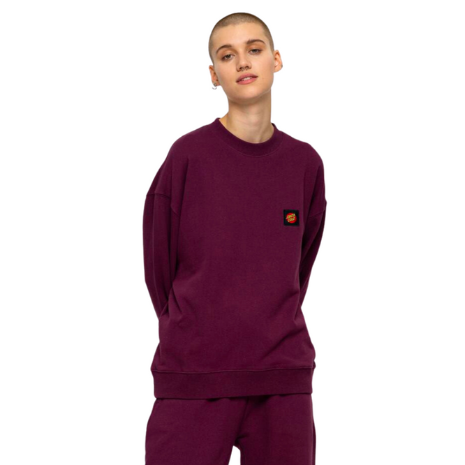 Classic Label Crew Sweater Beetroot