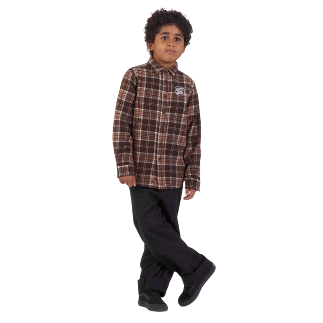 Kids Chopper Longsleeve Shirt Brown Check