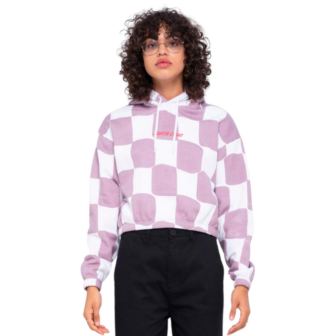 Womens Once Upon A Dot Hoodie Lilas Chalk Check