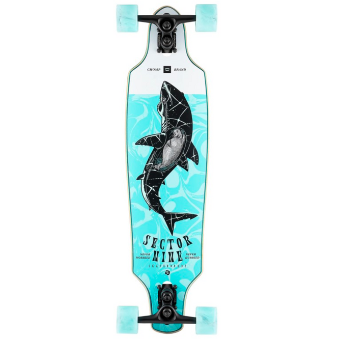 Roundhouse Great White Longboard 34" Blanc/Bleu