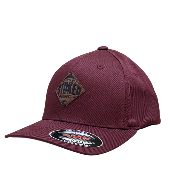 Kids Alpine Fitted Cap Maroon