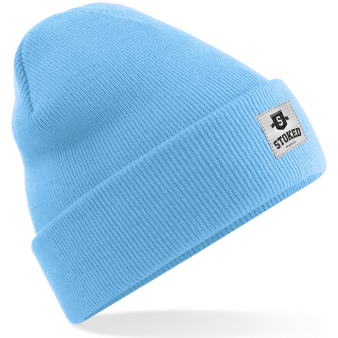 Original Cuffed Shield Beanie Sky Blue