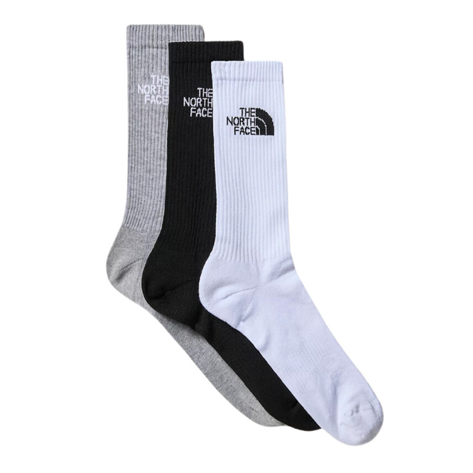 Multi Sport Cush Crew Sock 3P Black Assorted