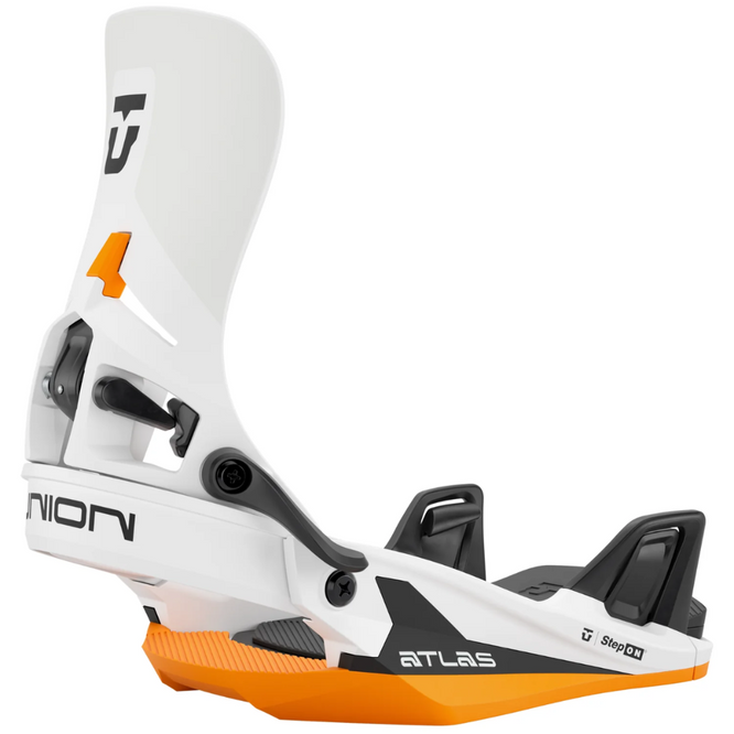 Fixations de snowboard Atlas Step-On White/Orange 2025