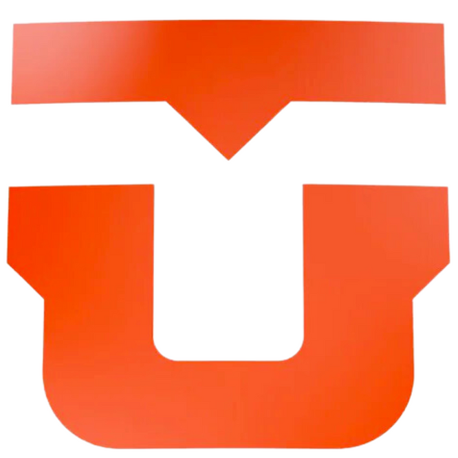 Autocollant découpé du logo U Orange