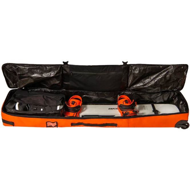 Sac à roulettes pour snowboard Orange