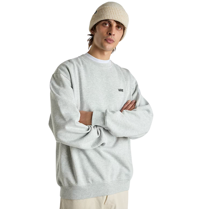 Left Chest Logo Crew Sweatshirt Light Grey Heather