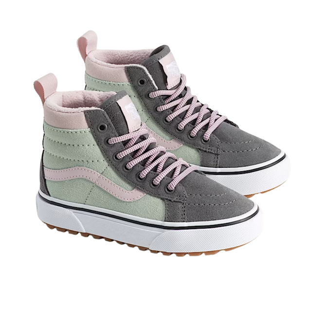Kids Sk8-Hi Insulated Pewter/Dusty Mint