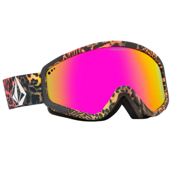 Lunettes de snowboard Attunga Acid Leopard + Pink Chrome Lens