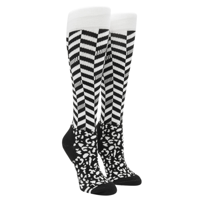 Womens Cheetah Chev OTC Sokken Black
