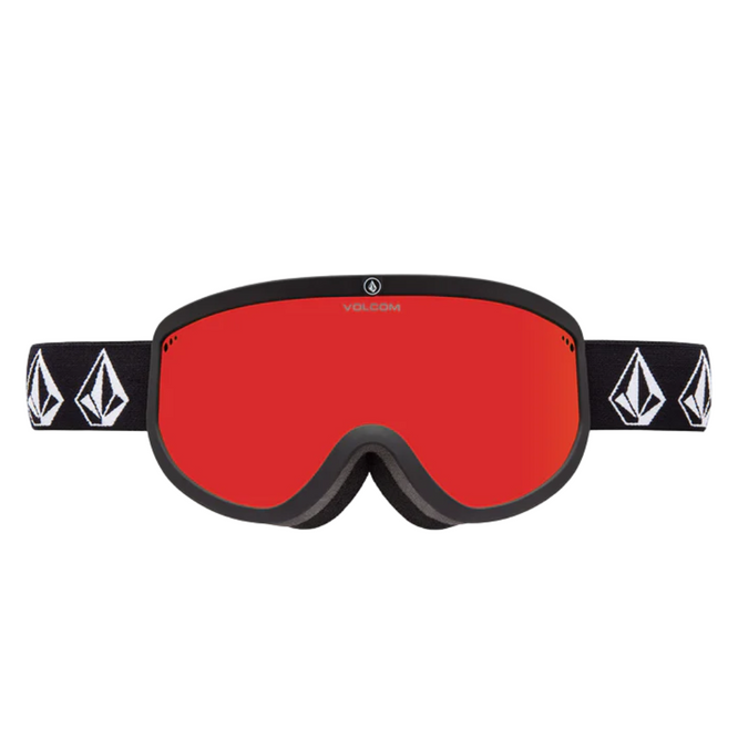 Lunettes de snowboard Footprints Matte Black Stone + Red Chrome Lens