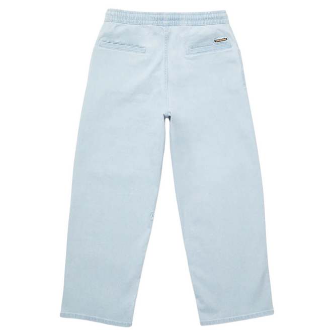 Kids Freazy Loose Elastic Waist Jeans Light Blue
