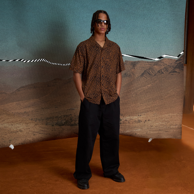 Utopias Print Shirt Brown Horn