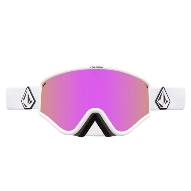 Masque de snowboard Yae Matte White + Pink Chrome Lens