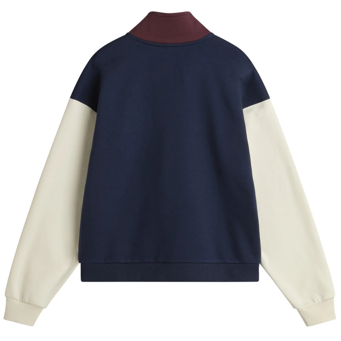 Womens Colorblock Half Zip Mock Dress Blues/Port Royale
