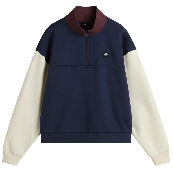 Womens Colorblock Half Zip Mock Dress Blues/Port Royale