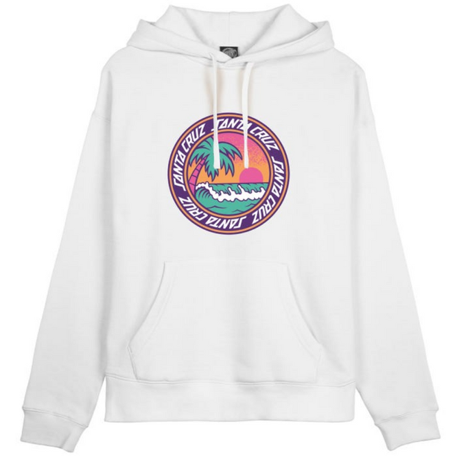 Womens Paradise Break Front Hoodie White
