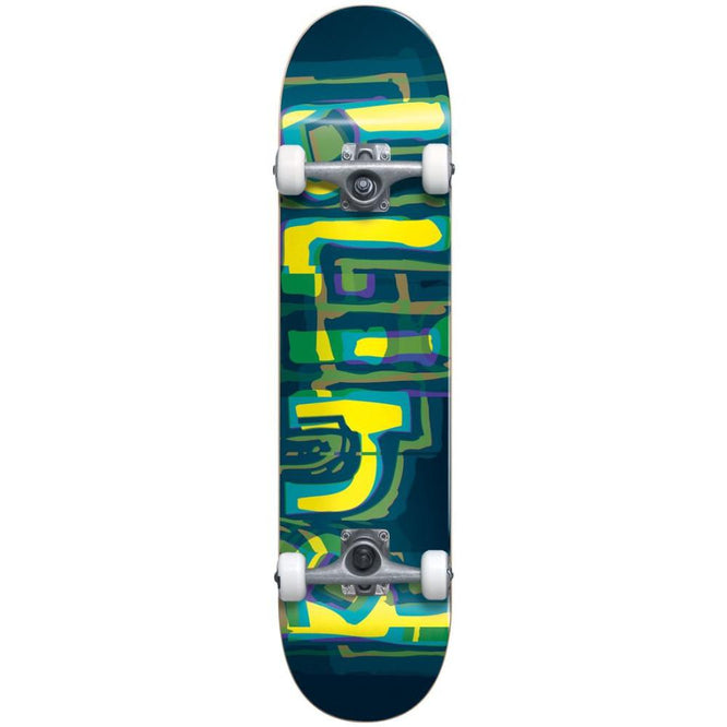 Logo Glitch FP Green/ Yellow 7.875" Skateboard complet
