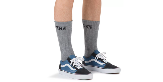 Lot de 3 chaussettes Crew Classic en gris chiné
