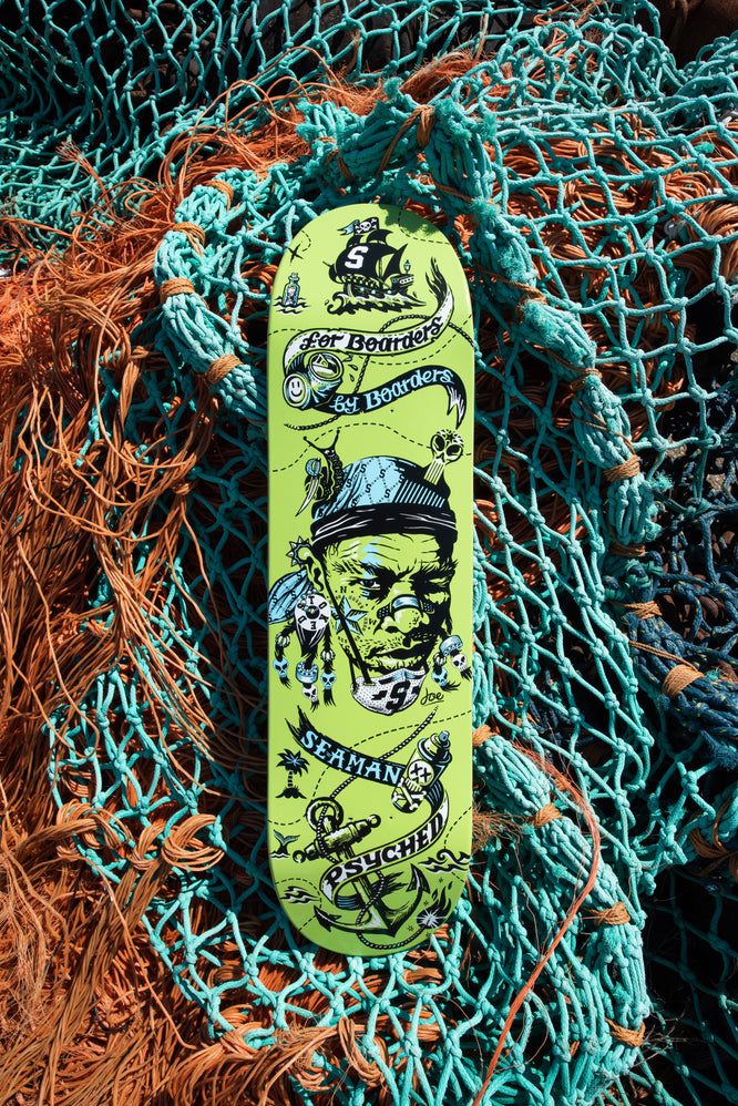 Seaman Psyched Green Skateboard Deck