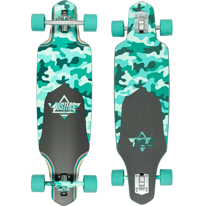 Channel Dragonfly Camo/Teal 38" Longboard complet