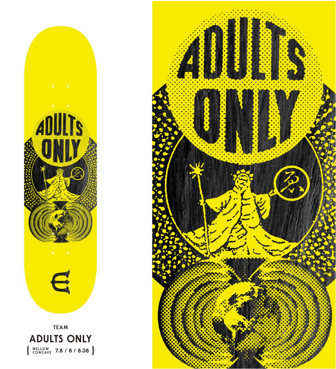 Adultes Seulement Jaune 8.38" Planche de Skateboard