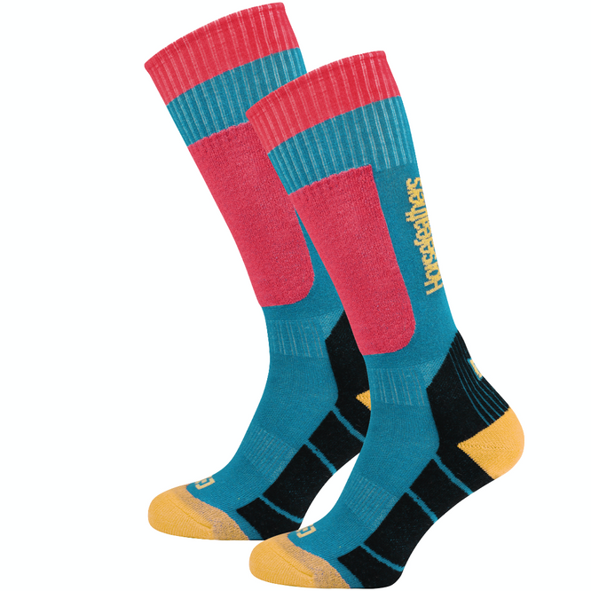Chaussettes de snowboard Thermolite pour femmes Camoila Oil Blue